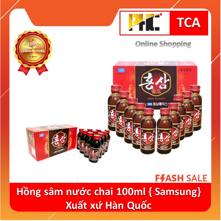 [ Sỉ 1 chai ] Nước Hồng Sâm 100ml  xuất xứ Hàn Quốc Samsung