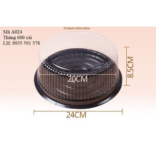 [ 50 HỘP ]HỘP NHỰA ĐỰNG BÁNH SIZE 18 20 Mã A024