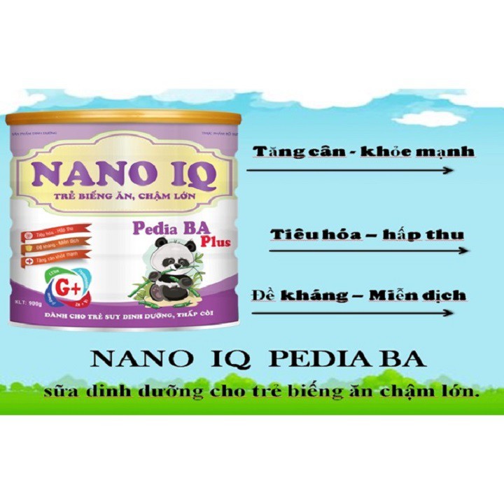 Sữa Nano IQ Pedia BA Plus hộp 900g date mới