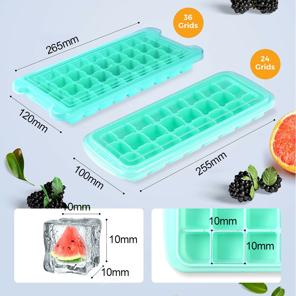 CONOPERY Khuôn silicon làm đá viên nhiều màu có thể tái sử dụng tiện lợi