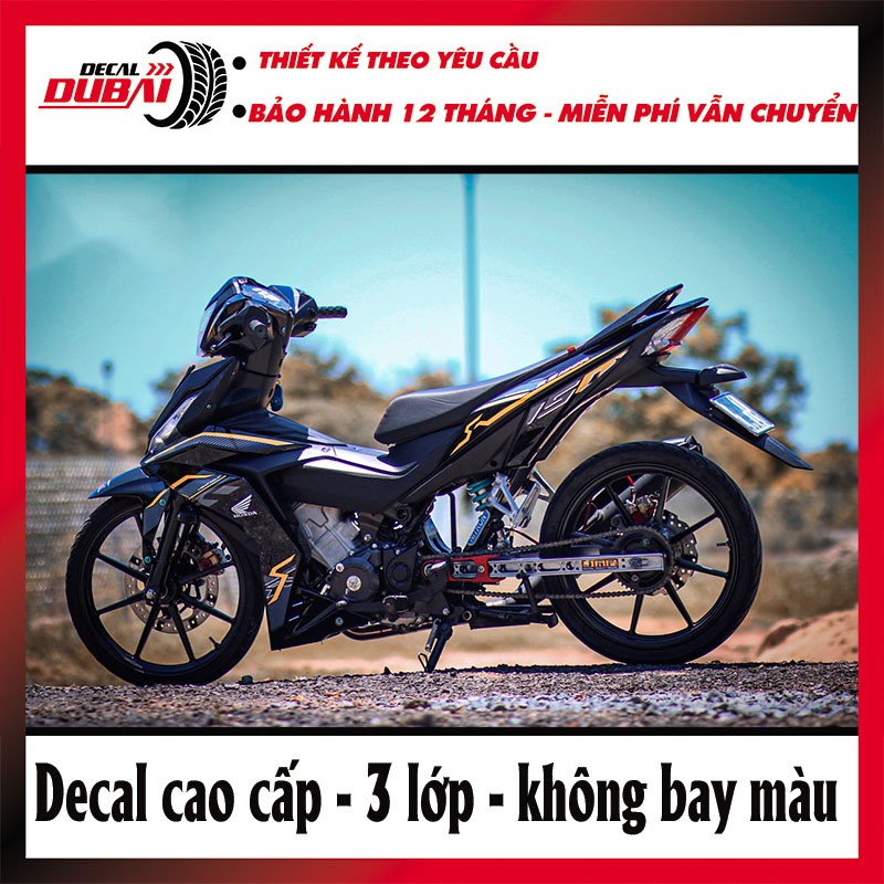 Tem Trùm Xe Winner V1 Đen Chỉ Cam Cực Đẹp