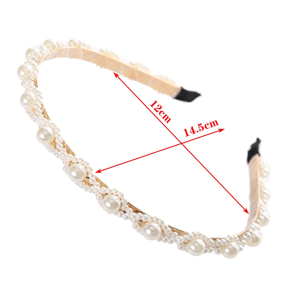 Băng đô cài tóc Haimeikang đính ngọc trai nhân tạo phong cách Hàn Quốc thời trang cho nữ