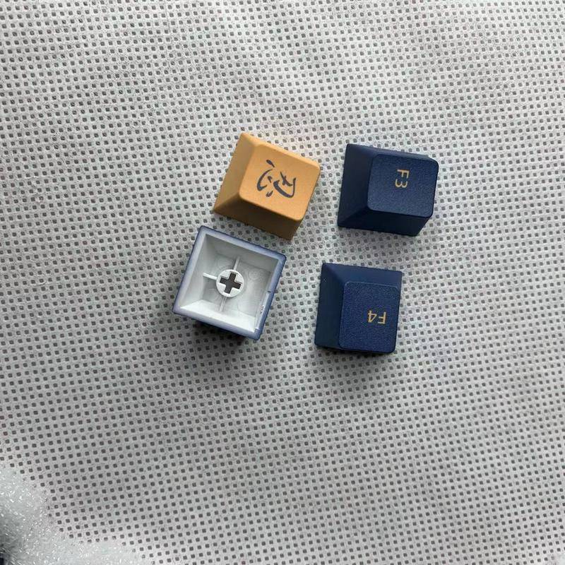 Blue Samurai PBT Keycap With Sub Legend DYE-SUB Cherry Profile Bàn Phím Cơ 139 Phím Samurai PBT Màu Xanh Dương Cá Tính Phong Cách Nhật Bản Cho Cherry MX