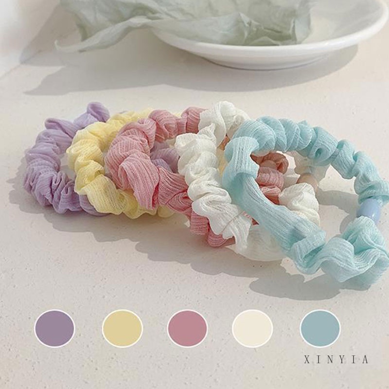 Dây Cột Tóc Màu Sắc Ngọt Ngào Phong Cách Hàn Quốc Cho Nữ