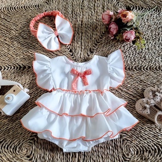 Bộ body chip bodysuit ngắn tay body đùi cho bé gái