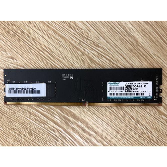 [Mã 159ELSALE hoàn 7% đơn 300K] Ram PC Kingmax 4GB DDR4 Bus 2133Mhz hàng hãng tháo máy