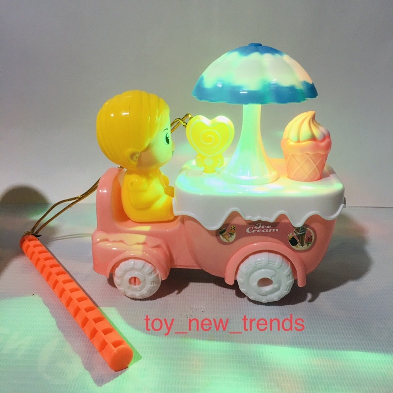 Đồ chơi , lồng đèn trung thu xe kem, có tay cầm, đèn led, nhạc vui nhộn, chạy pin AAA