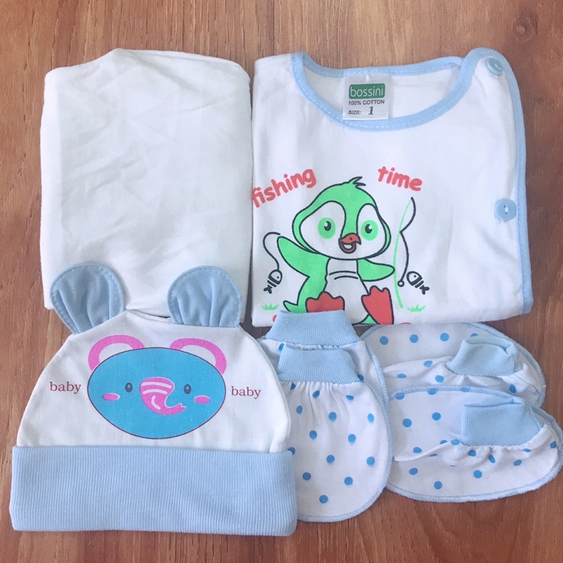 Set đồ sơ sinh 5 món nhiều màu