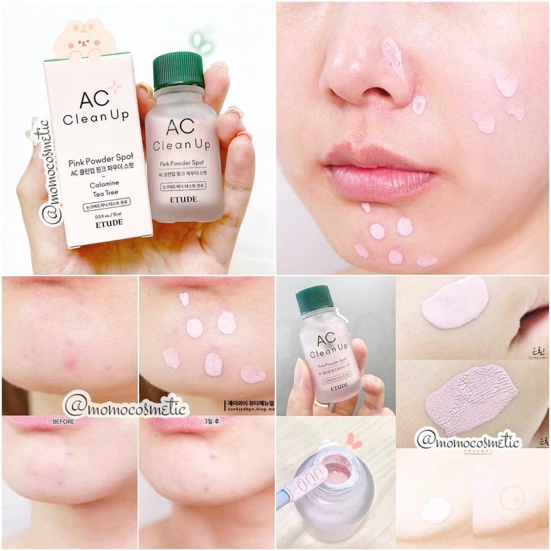 Chấm mụn Etude AC Clean Up Pink Powder Spot