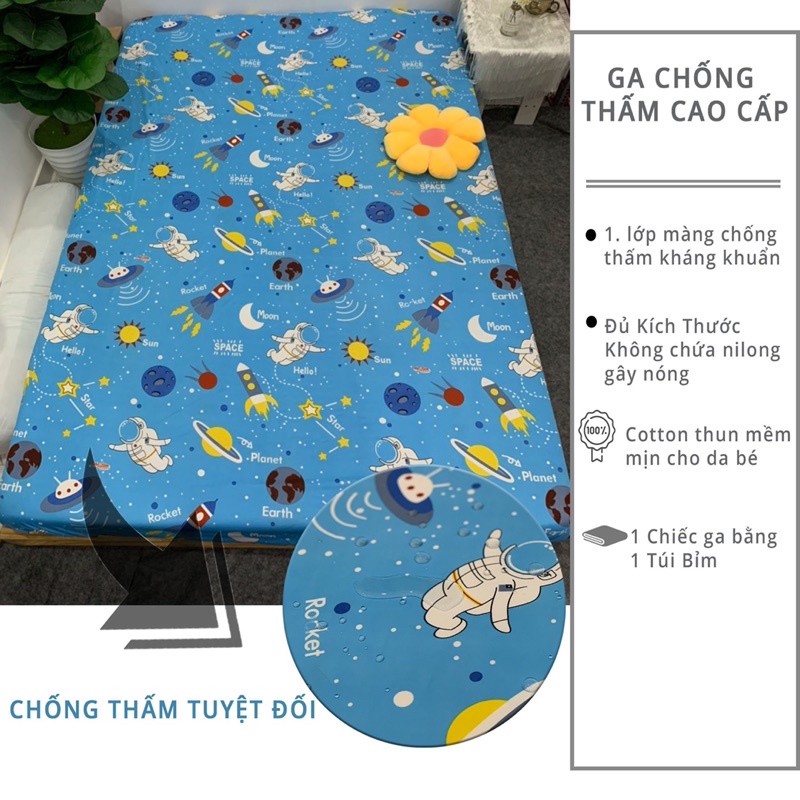 Ga Chống Thấm Thun Kháng khuẩn Ko nóng Cao cấp chống tràn Trinhbedding