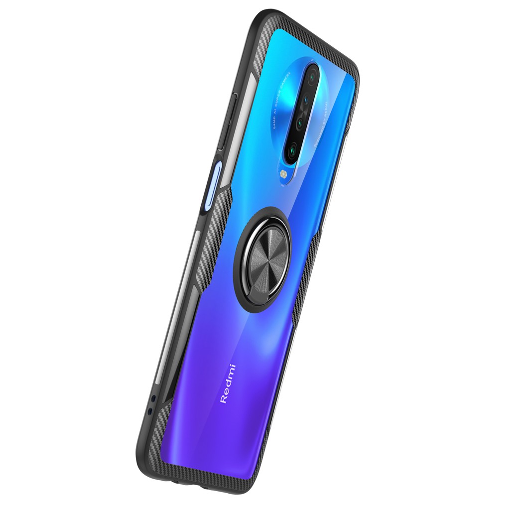 Ốp lưng Redmi K30 / K30 5G chống sốc giá đỡ lưng trong viền màu kiêm nhẫn Iring cao cấp