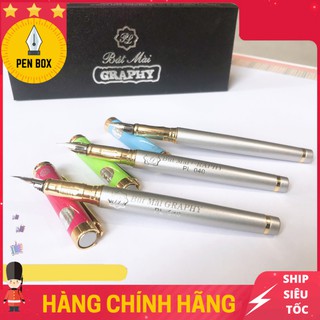 Bút Mài Graphy PL040 Plus, Bút Luyện Chữ Đẹp Chính Hãng, Tặng Kèm Hộp Cao Cấp, Bút Máy Nét Thanh Đậm, PenBox