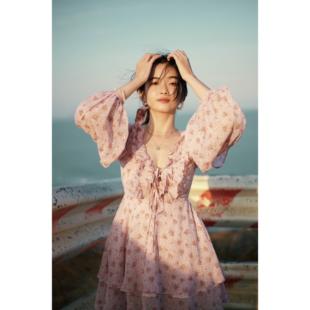 Hoachoem - Đầm ngắn tay bồng - Đầm xoè nữ tính - Joanne Mini Dress | BigBuy360 - bigbuy360.vn