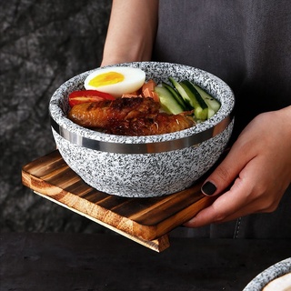 BÁT ĐÁ GIỮ NHIỆT | THỐ ĐÁ KÈM ĐẾ GỖ