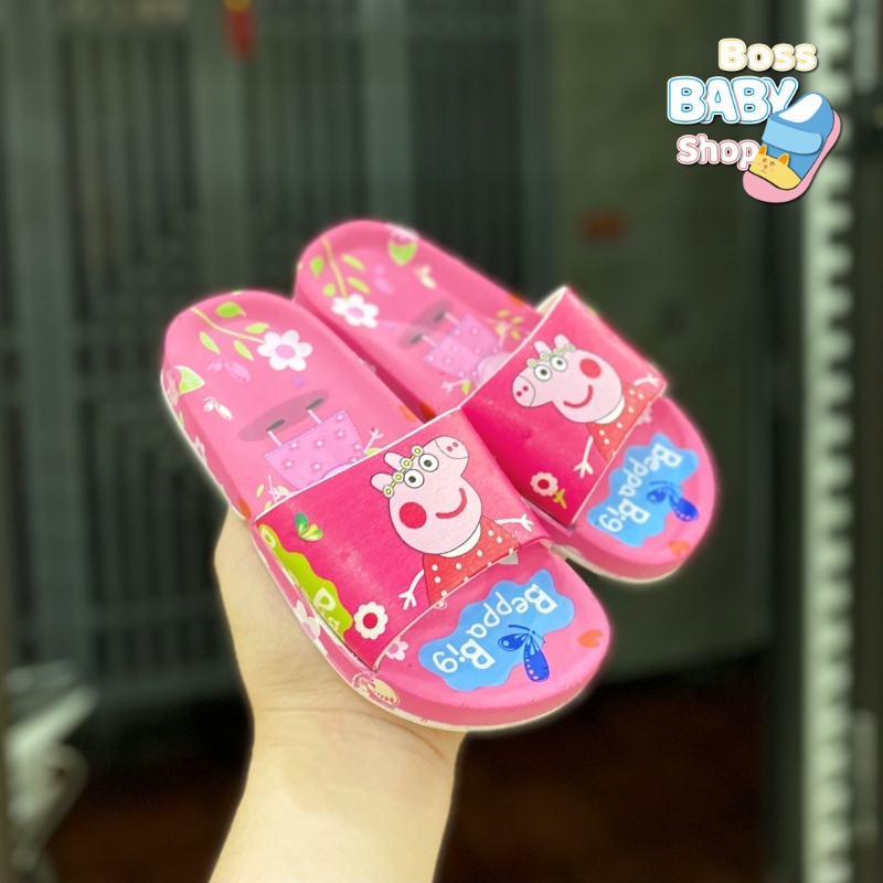 Dép lê cho bé gái từ 4-8 tuổi thời trang họa tiết hoạt hình lợn Peppa Pig đáng yêu ( ST-1711 )