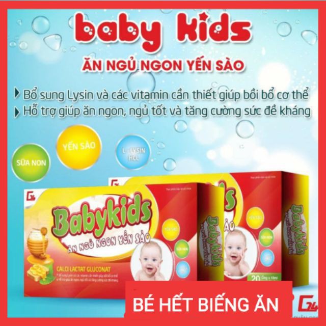 5 Hộp BabyKids ăn ngủ ngon yến sào Bổ sung khoáng chất Tăng sức đề kháng Ăn ngon Ngủ ngon babykis  yến xào Ăn ngủ ngon | BigBuy360 - bigbuy360.vn