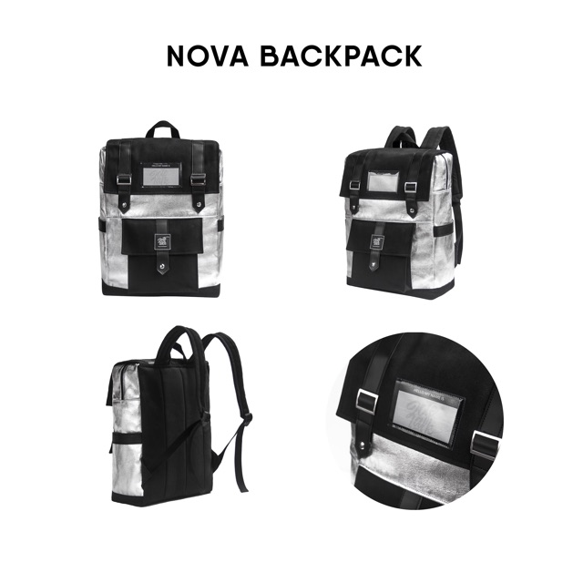 Balo Phối Da Nắp Gài Nam Châm Thời Trang Vải Canvas Cao Cấp NOVA BACKPACK - Chống Nước Tote Talk