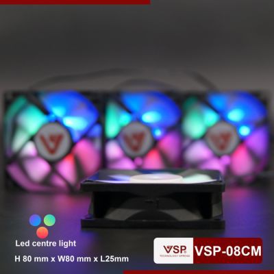 Quạt Tản Nhiệt Fan Case V-08CM LED trung tâm (8cm) VSP