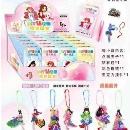 Set Móc Khóa Đính Đá Handmade DIY