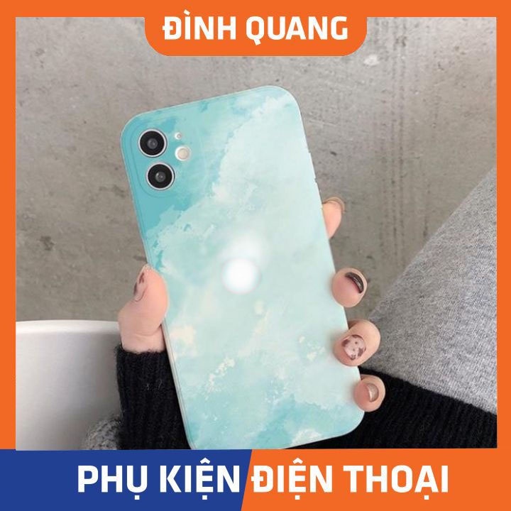 Ốp lưng - Ốp iphone cạnh vuông vân đá màu 6/6plus/6s/6splus/7/7plus/8/8plus/x/xr/xs/11/12/pro/max/plus/promax - ĐQ Store