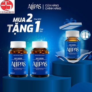   HCM  Sâm Alipas hộp 60 viên. Mua 2 tặng 1 Hộp 15 viên. Sản phẩm có tem nhập khẩu và tem chống hàng giả. Côn 