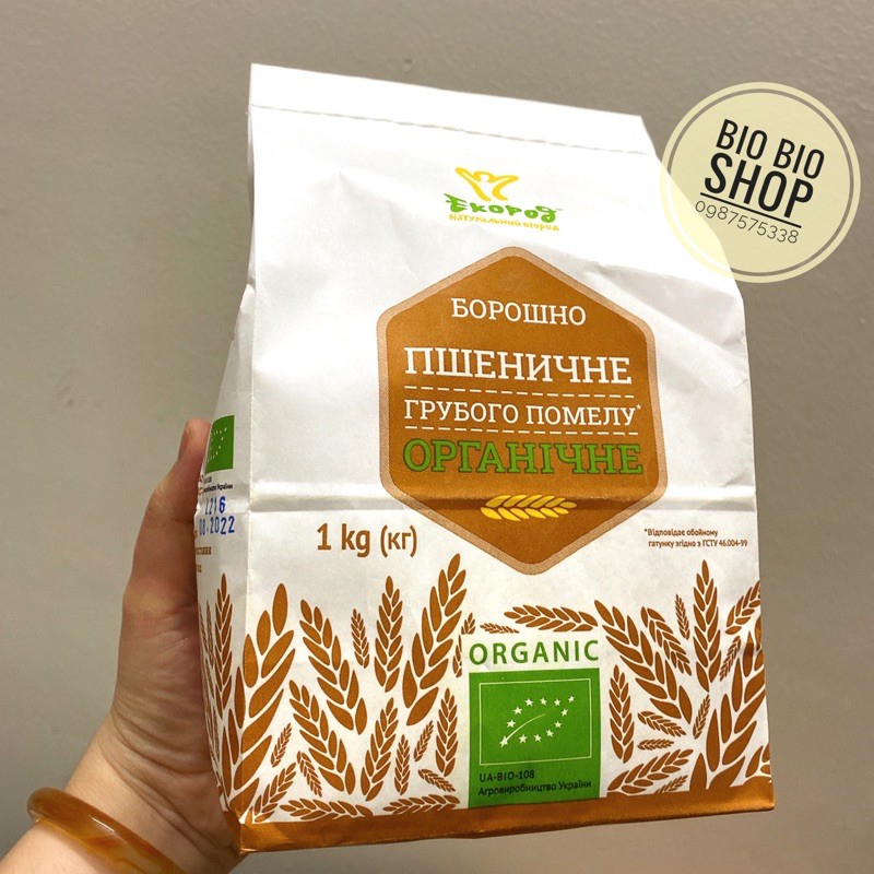 [Mã GROSALEHOT giảm 8% đơn 250K] 1 kg bột mì nguyên cám hữu cơ Ukraine Bột mì đen hữu cơ Bột mì spelt hữu cơ