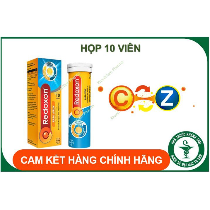 ✅ [CHÍNH HÃNG] Viên sủi bổ sung Vitamin C và Kẽm Redoxon Double Action 10 viên