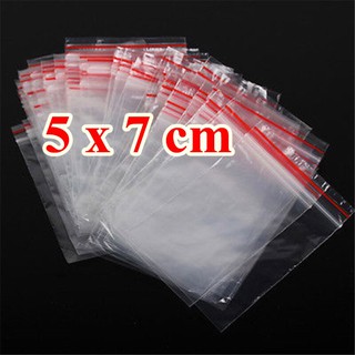 20 CHIẾC TÚI ZIP CHỈ ĐỎ