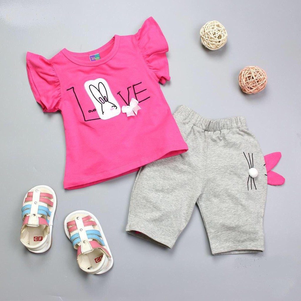 ĐỒ BỘ THUN LỬNG BÉ GÁI HIỆU DISNEY SIZE 1-8