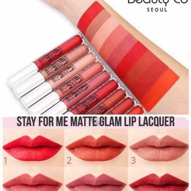 Son Kem Lì Beauty Co Seoul Stay For Me Matte Glam Lip Lacquer