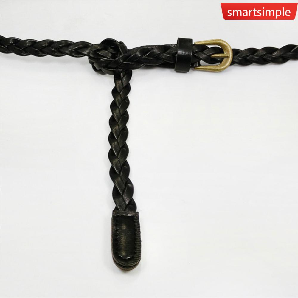 Dây Thắt Lưng Da PU Sợi Mảnh Phong Cách Bohemia Cổ Điển Cho Nữ J6N2