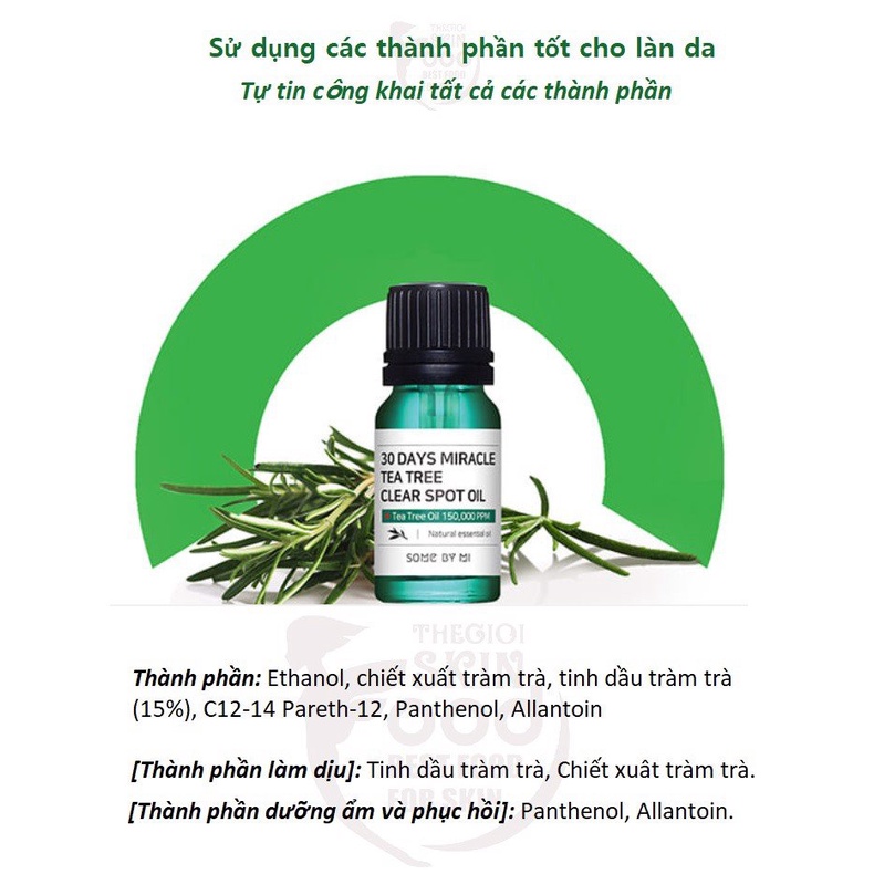 Tinh Dầu Tràm Trà Some By Mi 30 Days Miracle Tea Tree Clear Spot Oil 10ml | BigBuy360 - bigbuy360.vn