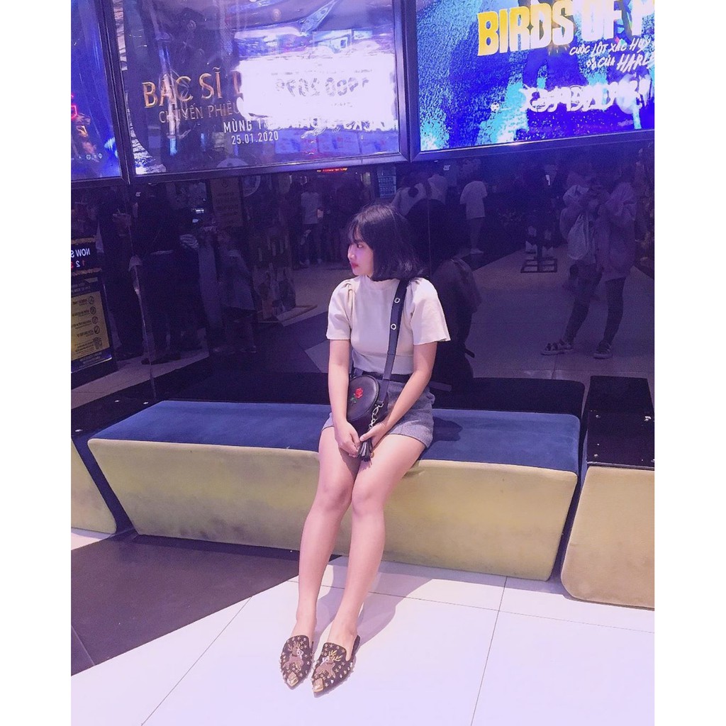 Túi da mềm đeo chéo mini ROSEBAG [unisex] [ulzzang] Túi da đeo chéo nữ vintage | BigBuy360 - bigbuy360.vn