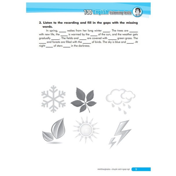 Sách - 130 bài luyện nghe tiếng Anh ( Kèm CD)