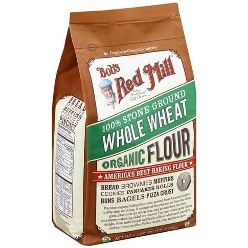 Bột Mì Nguyên Cám Hữu Cơ Bob's Red Mill 2.27kg - Organic Whole wheat flour. Date 09/2023
