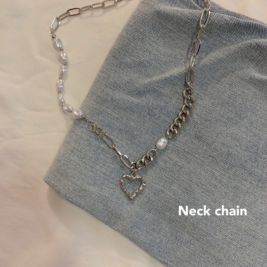 Vòng cổ ngọc trai mặt trái tim cao cấp sang trọng