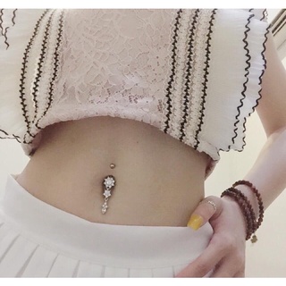 Khuyên rốn hoa - khuyên rốn đính đá cao cấp - 69store