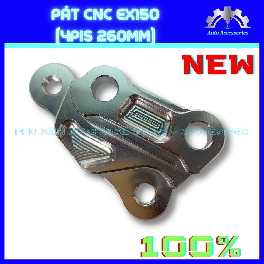 PÁT CNC - PÁT TRƯỚC Exciter Ex150 gắn Heo Dầu Adelin Brcmbe 4piston, đi đĩa size 260mm. Thông số chuẩn, CNC sắc xảo