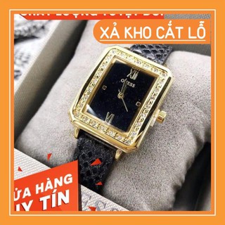 [Free Ship] Đồng hồ Nữ Guess dây da kim tuyến đẹp dịu dàng -Jun31watch