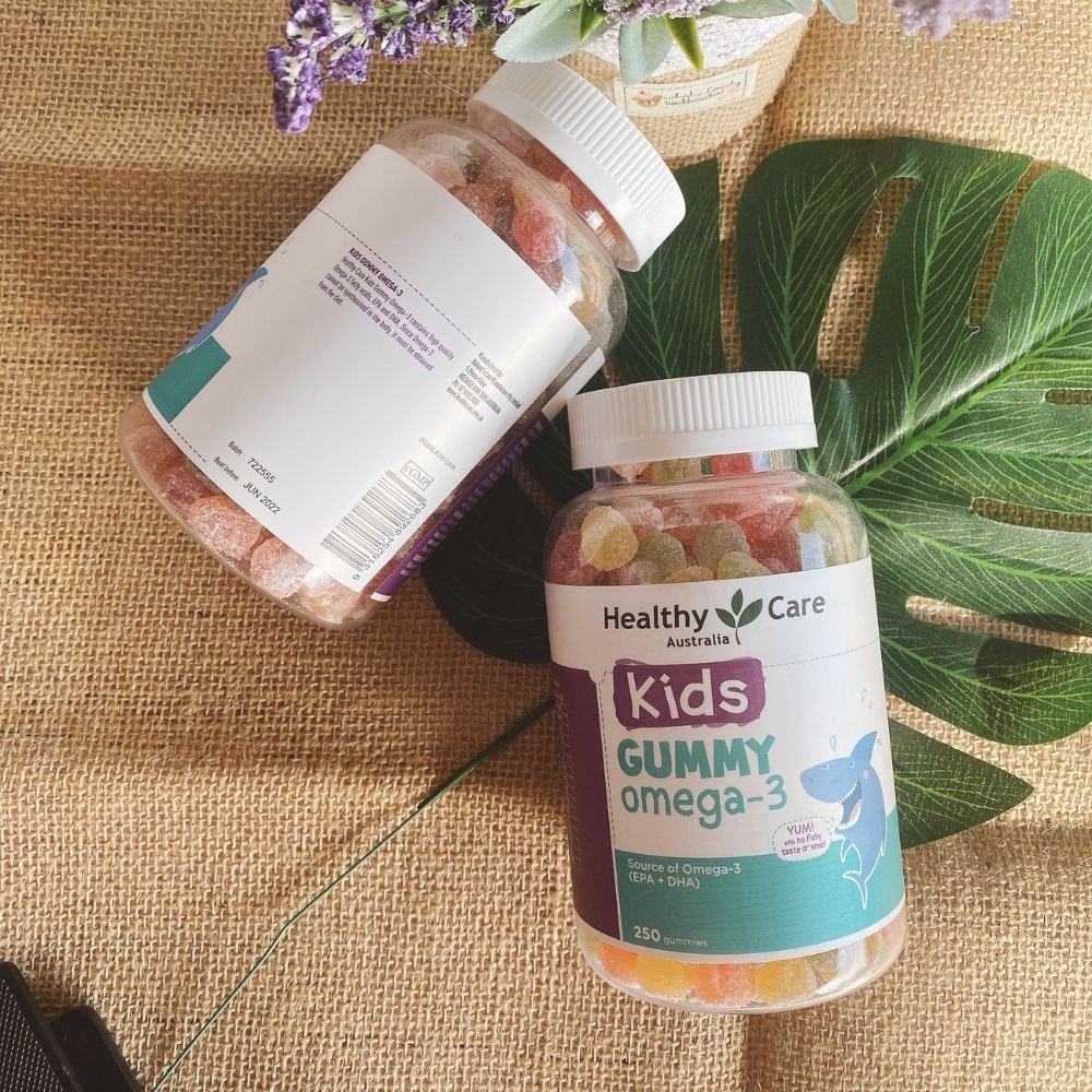 Kẹo dẻo Kids Gummy Multivitamin và Kids Gummy Omega 3 200v chính hãng Healthy Care Úc cung cấp đầy đủ dưỡng chất cho bé