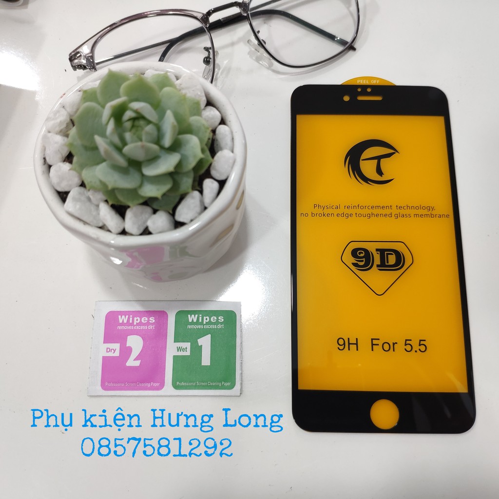 Kính Cường Lực 9D chữ T Iphone Full Màn Hình