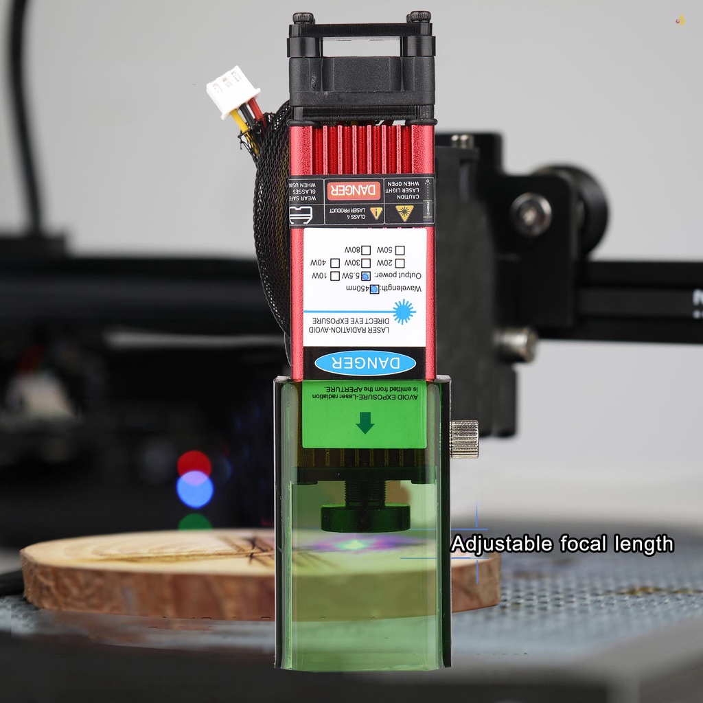 Mô Đun Laser 450nm 5.5W Với Vỏ Bảo Vệ Có Thể Điều Chỉnh Độ Dài Tốc Độ Cao Cho Máy In 3D CNC