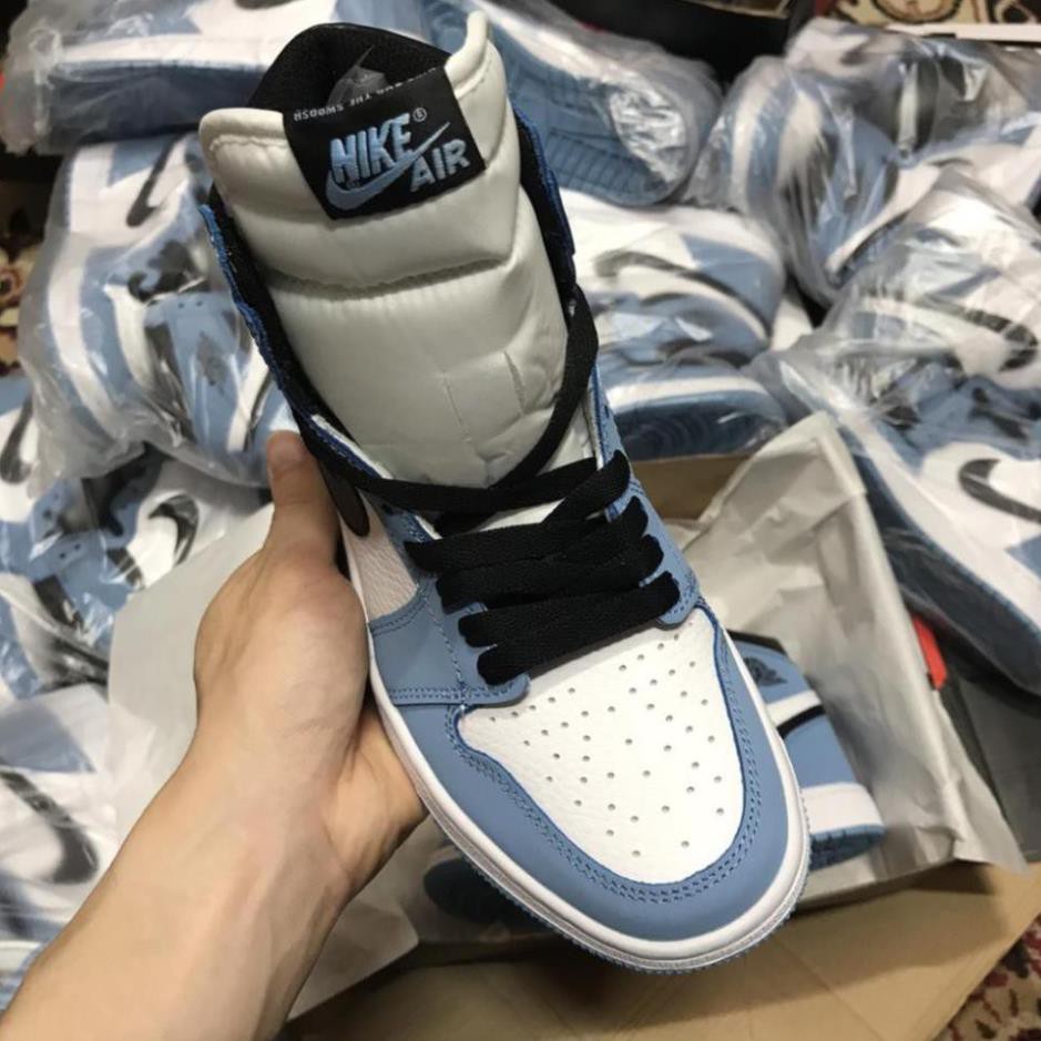 Giày Sneaker Jordan 1 High University Blue, Giày JD1 Cổ Cao Nam Nữ - Hot Trend 2021