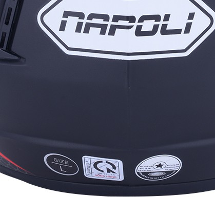 Mũ Bảo Hiểm Phượt ¾ Napoli N039 Tem V2 đỏ [Free size 57 - 59cm] - Bảo Hành 12 Tháng