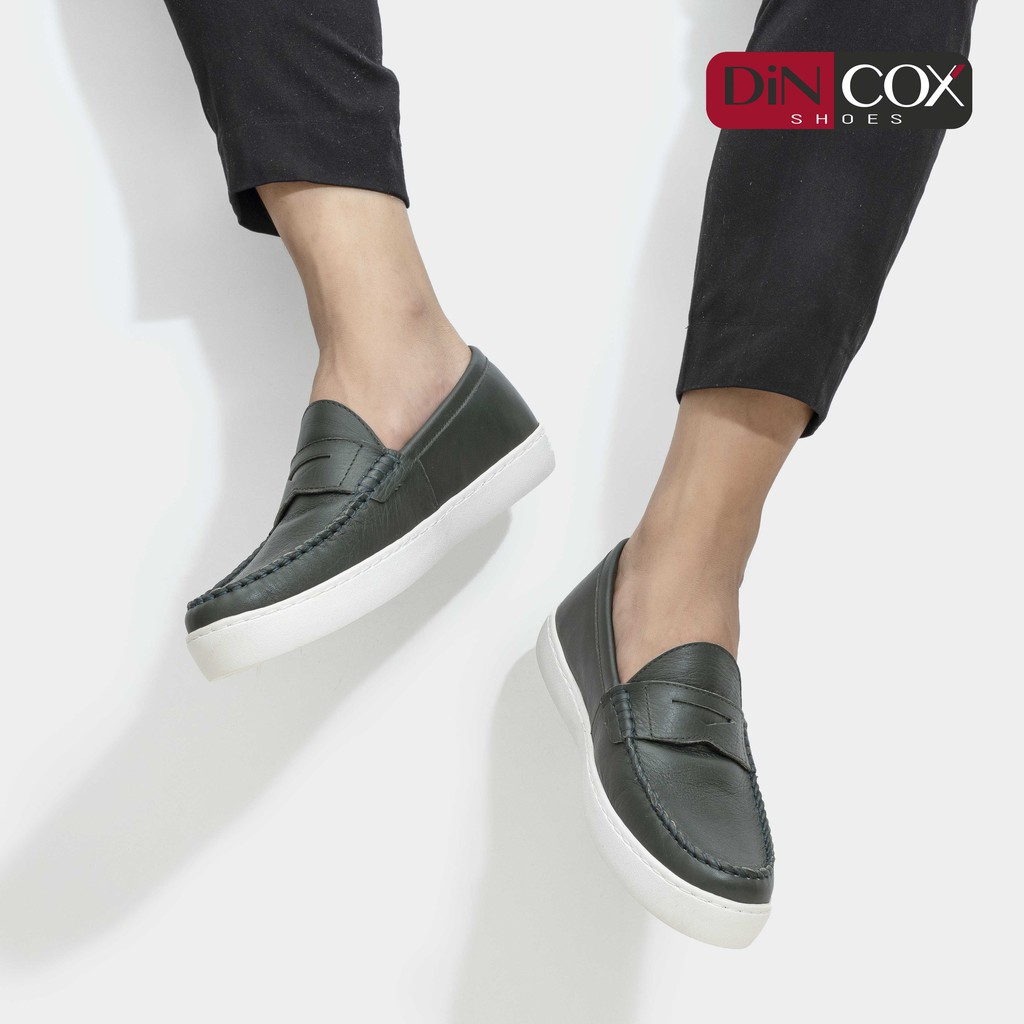 Giày Lười Da GLC02 Dark Green Dincox