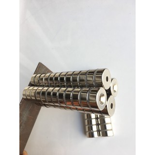 Nam châm đất hiếm 30x10 lỗ vít 6mm