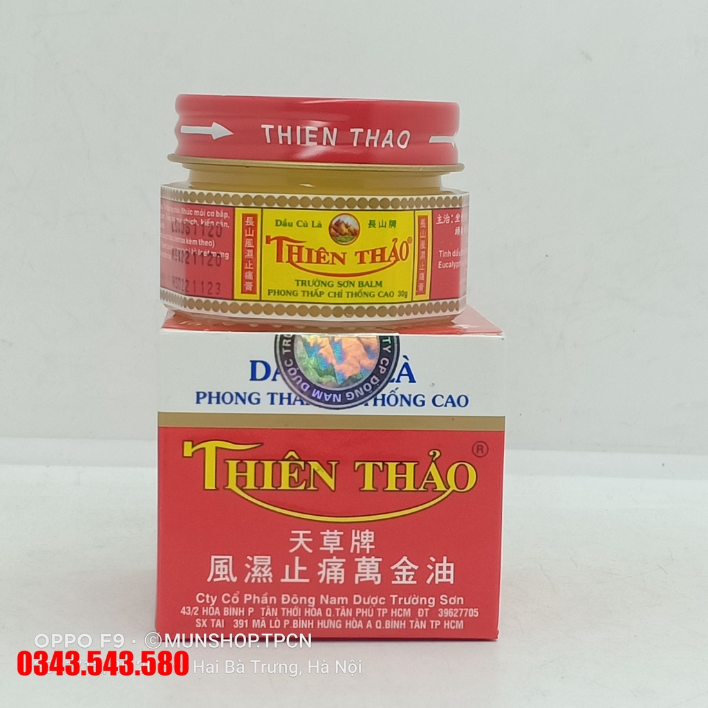 Dầu cù là THIÊN THẢO - Phong thấp đau khớp, nhức đầu, cảm cúm