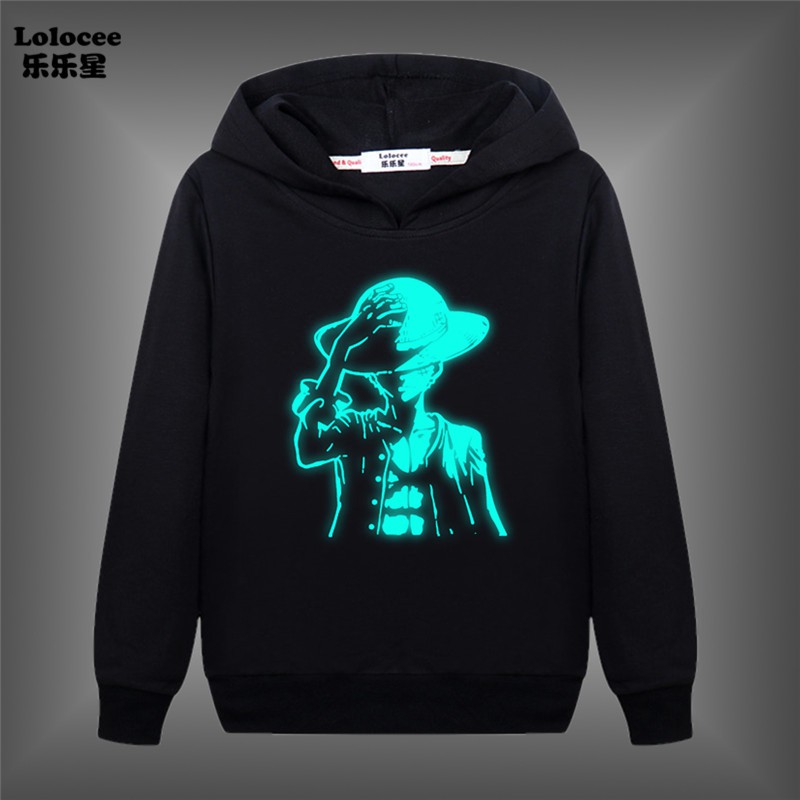 Áo Hoodie Có In Hình Hoạt Hình One Piece Cao Cấp Cho Bé Từ 4-14 Tuổi