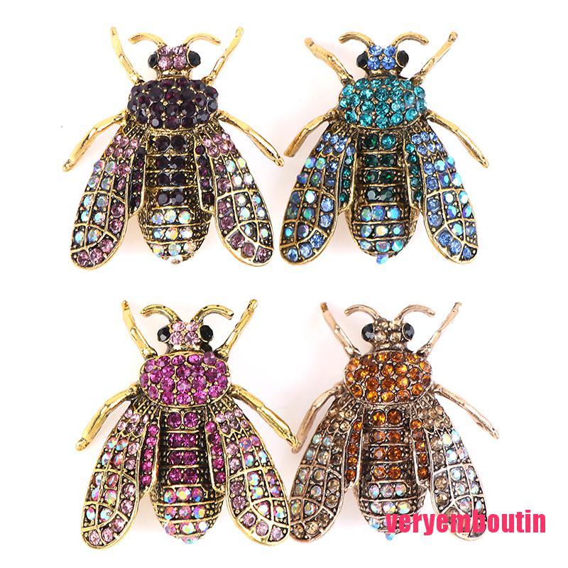 Trâm Cài Áo Hình Con Ong Đính Đá 3d 1 Cái