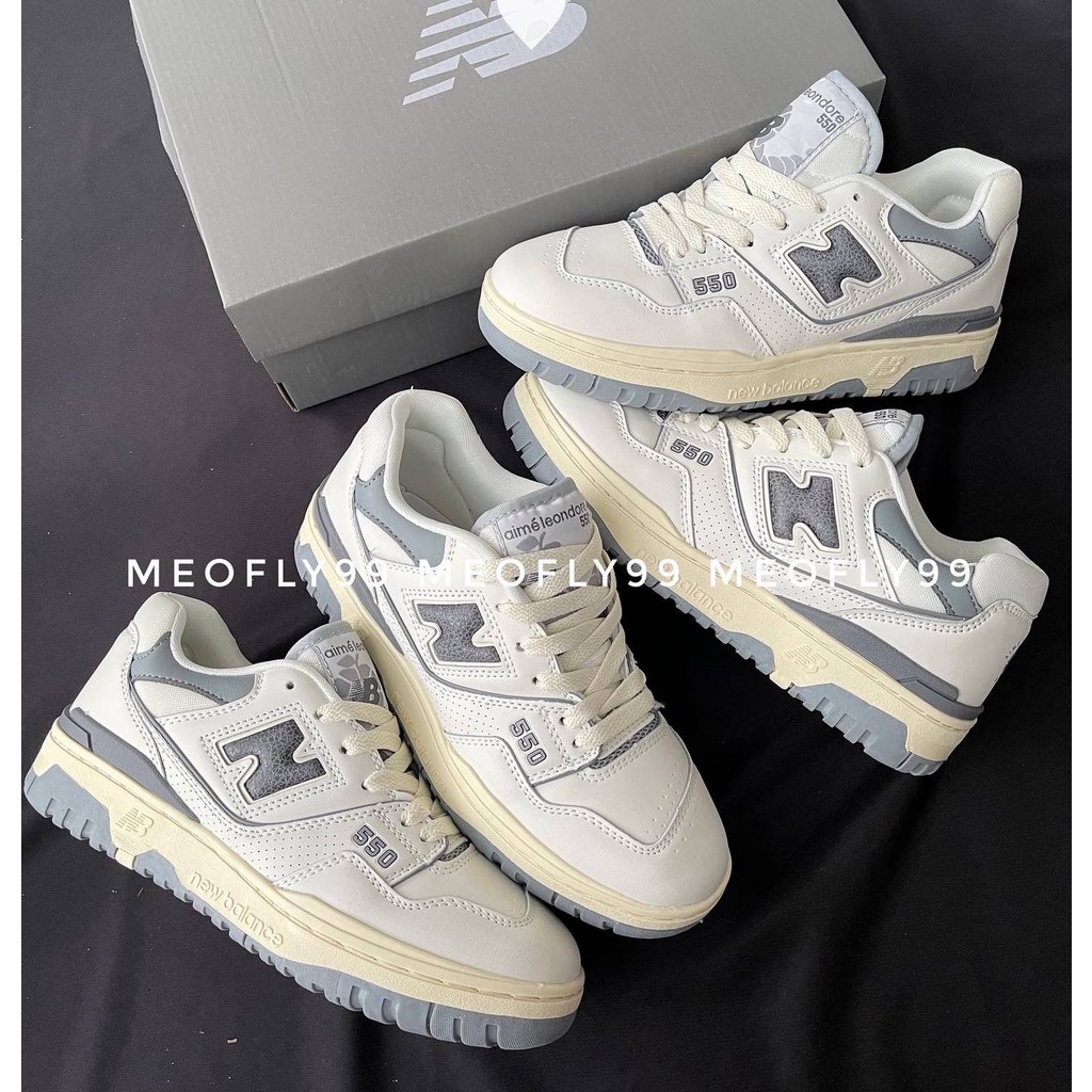 Giày sneaker New Balance 550 Aime Leon Dore White Grey - NB550 Trắng Xám